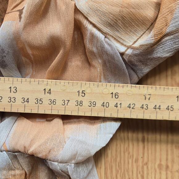 NWT Blu Pepper Womens Y2K Sheer Peasant Babydoll Top M Abstract Sweetheart - Picture 10 of 11